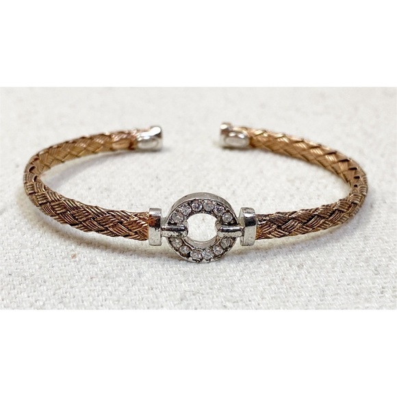 Sterling and gold vermeil dyadema Cuff bracelet - Picture 1 of 5
